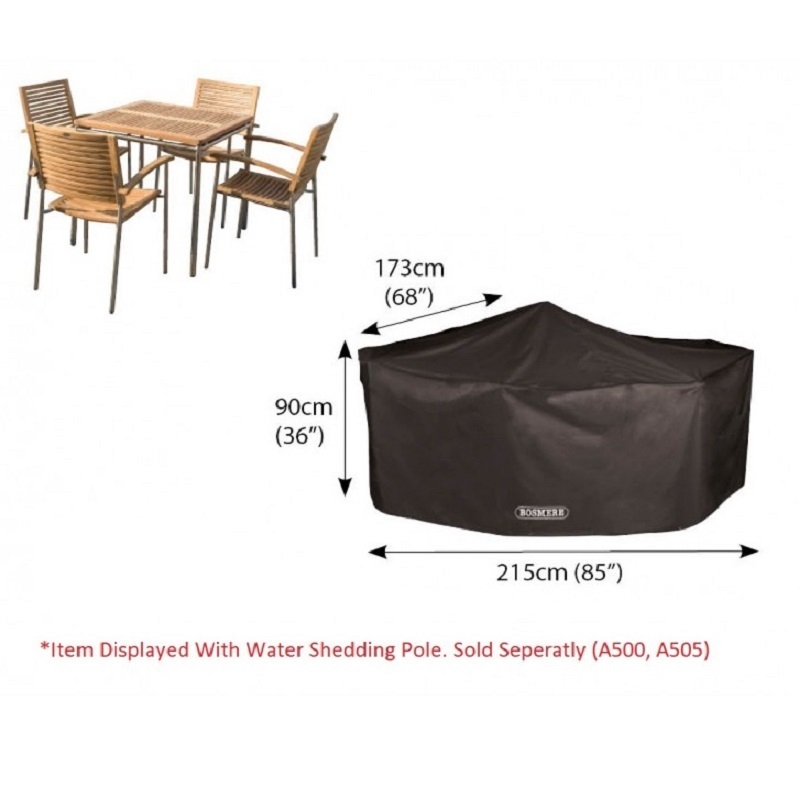 Bosmere D5 25 Storm 4 Seat Rectangular Patio Set Cover Black - Bosmere 4 Seater Round Patio Set Cover Bosmere D5 25 Storm 4 Seat Rectangular Patio Set Cover Black - Bosmere 4 Seater Round Patio Set Cover