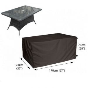 Bosmere D555-6 Seater Rectangular Table Cover - Storm Black