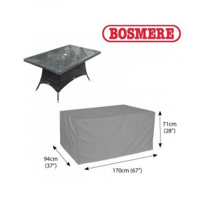 Bosmere U555 - Rectangular Table Cover Thunder Grey - 6 Seat