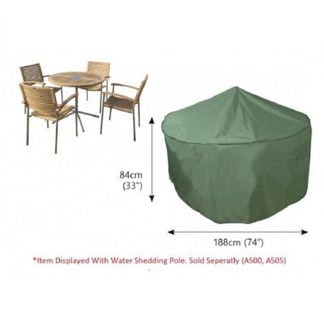 Bosmere C520XL - Cover up Circ Patio Set Cover 4/6 Seat