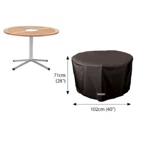 Bosmere D540 - 4 Seater Circular Table Cover - Storm Black