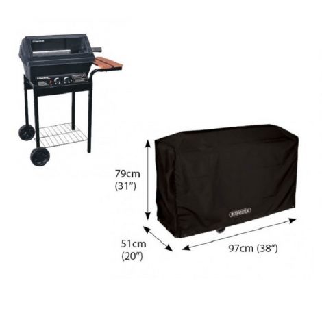 Bosmere D710 - Storm Trolley BBQ Cover - Black