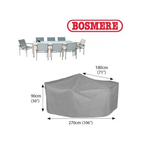 Bosmere U530 - Rectangular Patio Set Cover Grey - 6 Seat
