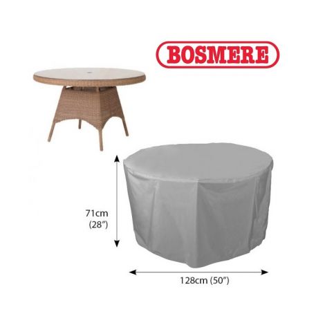 Bosmere U545 - Circular Table Cover Thunder Grey - 4/6 Seat