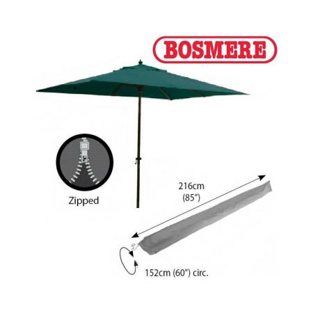 Bosmere U596 - Giant Parasol Cover with Zip Thunder Grey