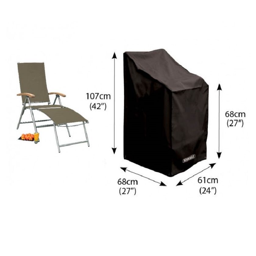 Bosmere D570 Storm Stacking Reclining Chair Cover Black