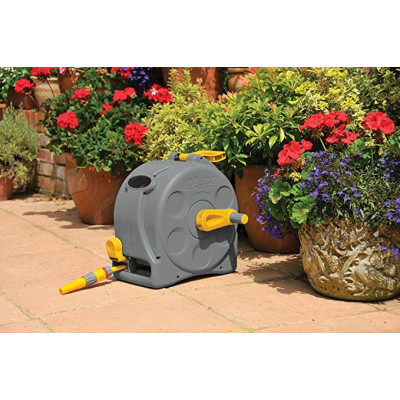 HOZELOCK 2415 COMPACT 2in1 REEL 25M HOSE & FITTINGS Free Standing / Wall Mounted