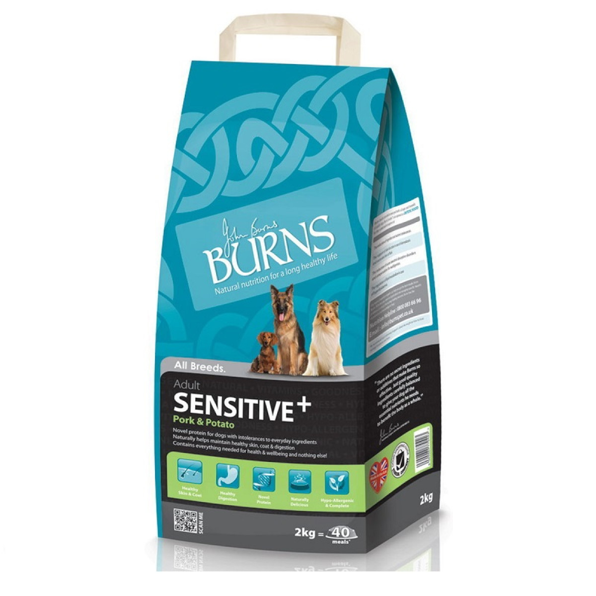 Burns Sensitive – Pork & Potato – 2kg