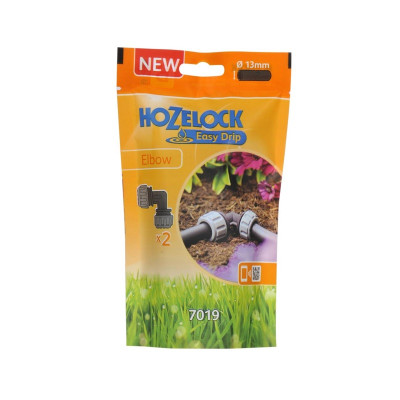 Hozelock 7019 – Micro Irrigation 13mm Elbow – Pack of 2