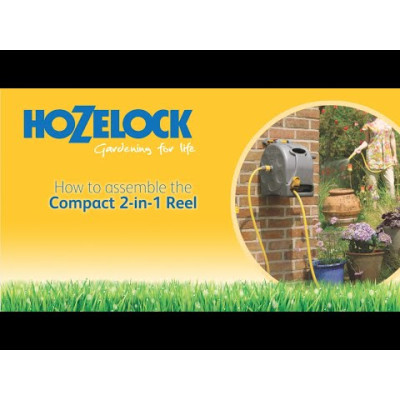 HOZELOCK 2415 COMPACT 2in1 REEL 25M HOSE & FITTINGS Free Standing / Wall Mounted