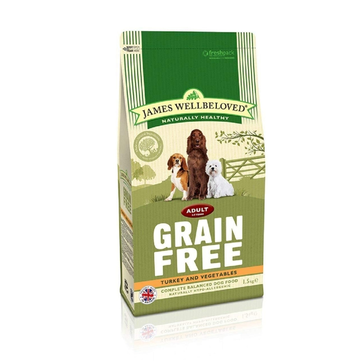 James Wellbeloved Adult Grain Free Turkey & Veg 1.5kg