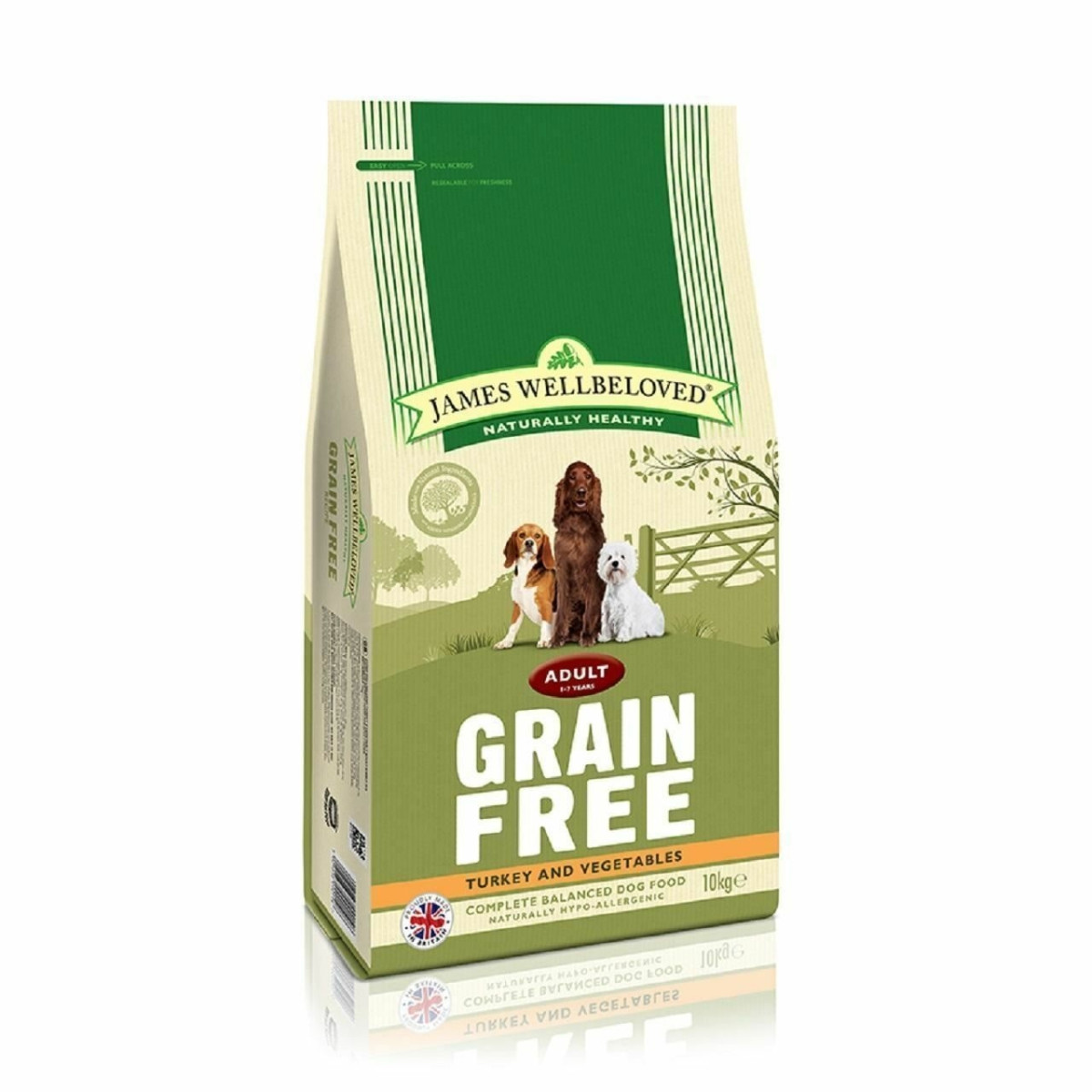 James Wellbeloved Adult Grain Free Turkey & Veg 10Kg