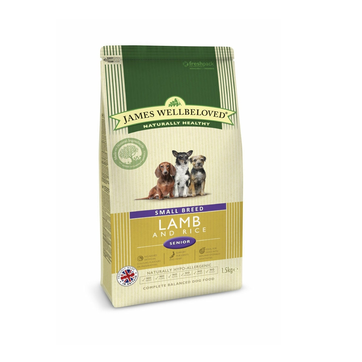 James Wellbeloved Lamb & Rice Small Breed Senior 1.5kg