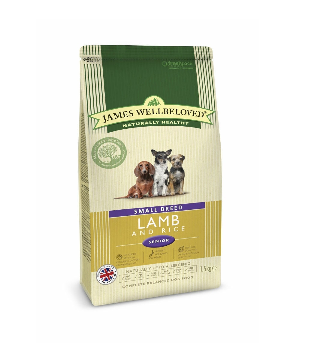 James Wellbeloved Lamb & Rice Small Breed Senior 1.5kg