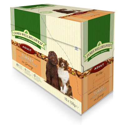 James Wellbeloved Turkey Adult 10 x 150g Pouches