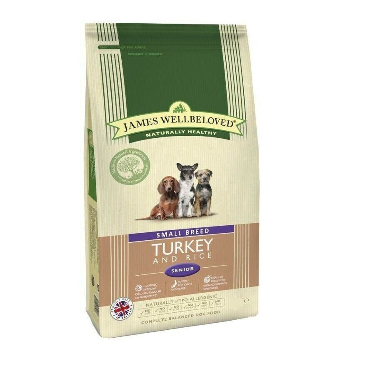 James Wellbeloved Turkey & Rice Small Breed Senior 1.5kg