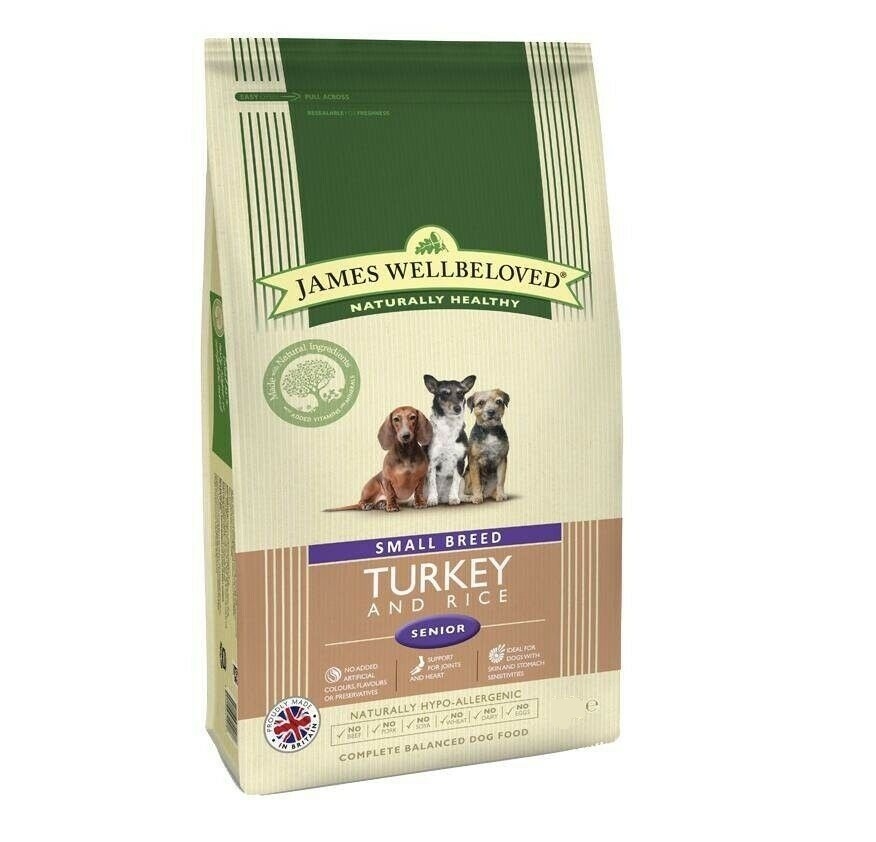 James Wellbeloved Turkey & Rice Small Breed Senior 1.5kg